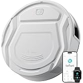 Lefant M210 Pro Robot Vacuum with Powerful Suction, 6 Cleaning Modes, 120 Mins Runtime, Quiet, Self-Charging, Voice Control, Ideal for Pet Hair and Hard Floor, White