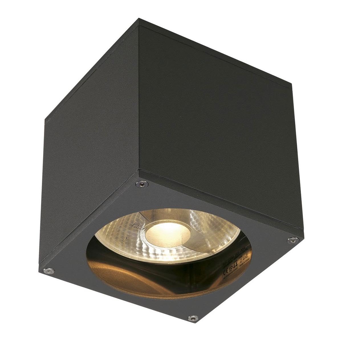 SLV Surface-Mounted Wall Light Big Theo Wall/Illumination for Walls, Paths, entrances, LED Outdoor spot, Surface-Mounted Outdoor Light, Garden lamp / GU10 IP44 75W Anthracite