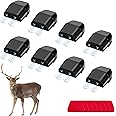 Dickno 8 PCS Deer Whistles for Car, Automotive Deer Warning Whistle Devices, Animal Warning Devices Avoids Collision, Universal Animal Alert Accessories for Vehicles (Black)