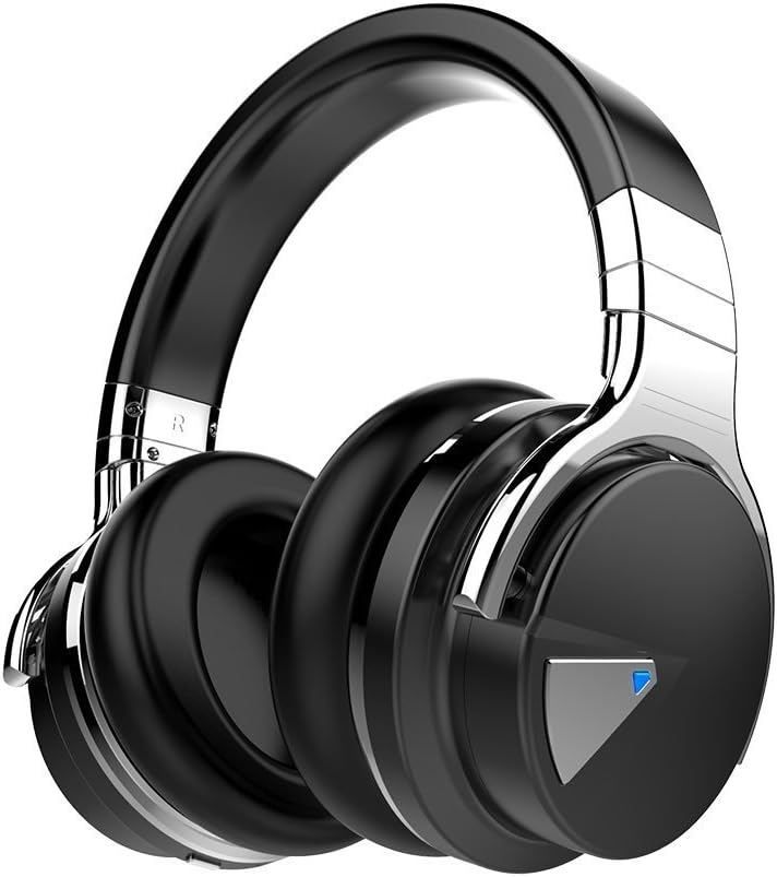 Cowin E7 Headphones – Black, battery powered, 16.6 x 9.2 x 18.1 cm.
