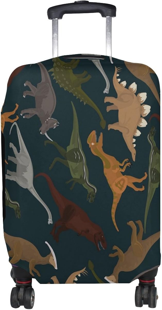GIOVANIOR Dark Dinosaurs Luggage Cover Suitcase Protector