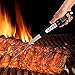 RosyMyth Digital Meat Thermometer for Grilling with Long Fork,Instant Read BBQ Cooking Thermometer with LED Screen, Ready Alarm (Black)