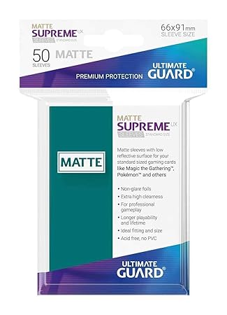 Ultimate Guard UGD010815 Supreme UX Sleeves, Matt Petrolblau, Standardgröße