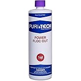 Puri Tech Chemicals Drop Down Flocculant 1QT- Water Clarifier for Swimming Pool - Fast Acting Pool Treatment - Clears Cloudy Water