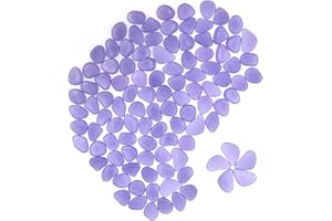 QTTLLI 100Pcs Glow Pebbles Glow in The Dark Decorative Stones Rocks for Garden Path Walkway Yard Fish Tank, Violet