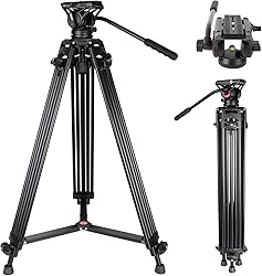 Video Tripod, COMAN 74" Professional Heavy Duty
