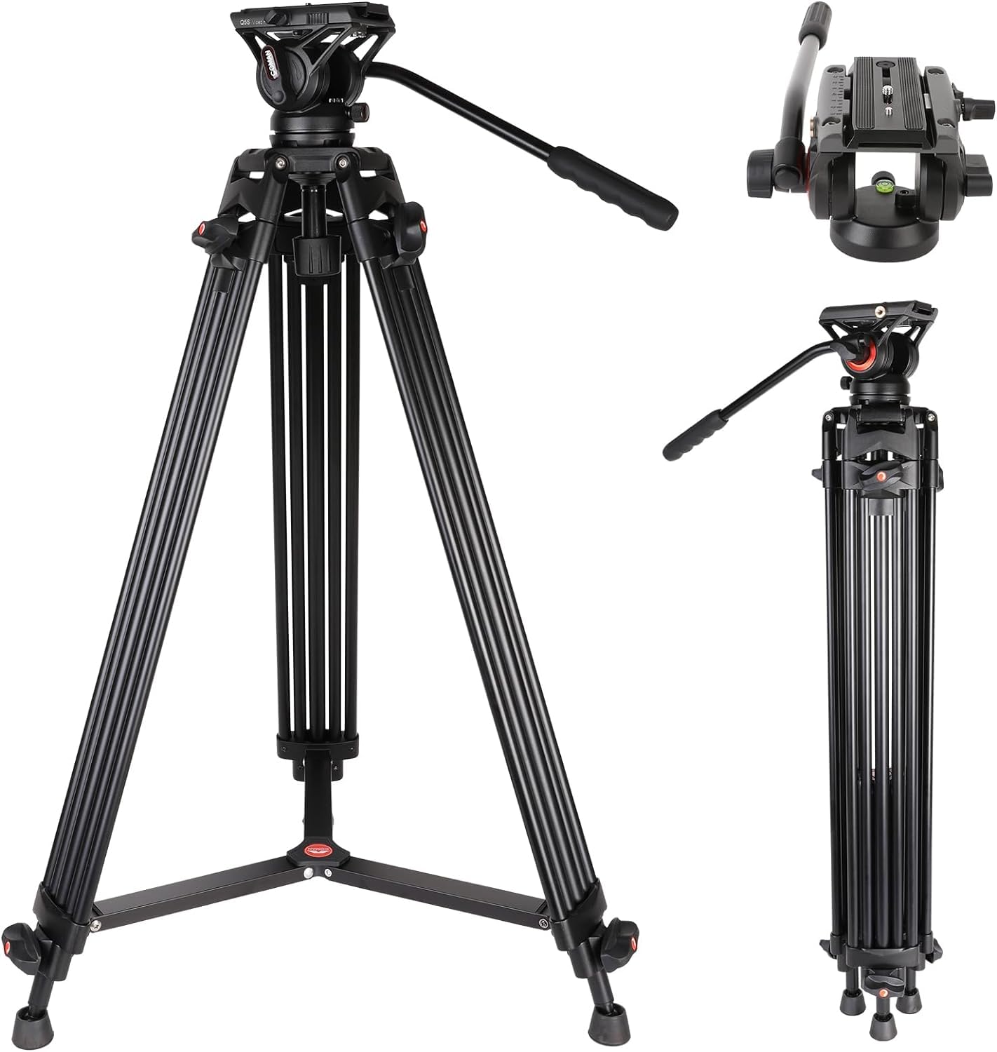 Video Tripod, COMAN 74" Professional Heavy Duty