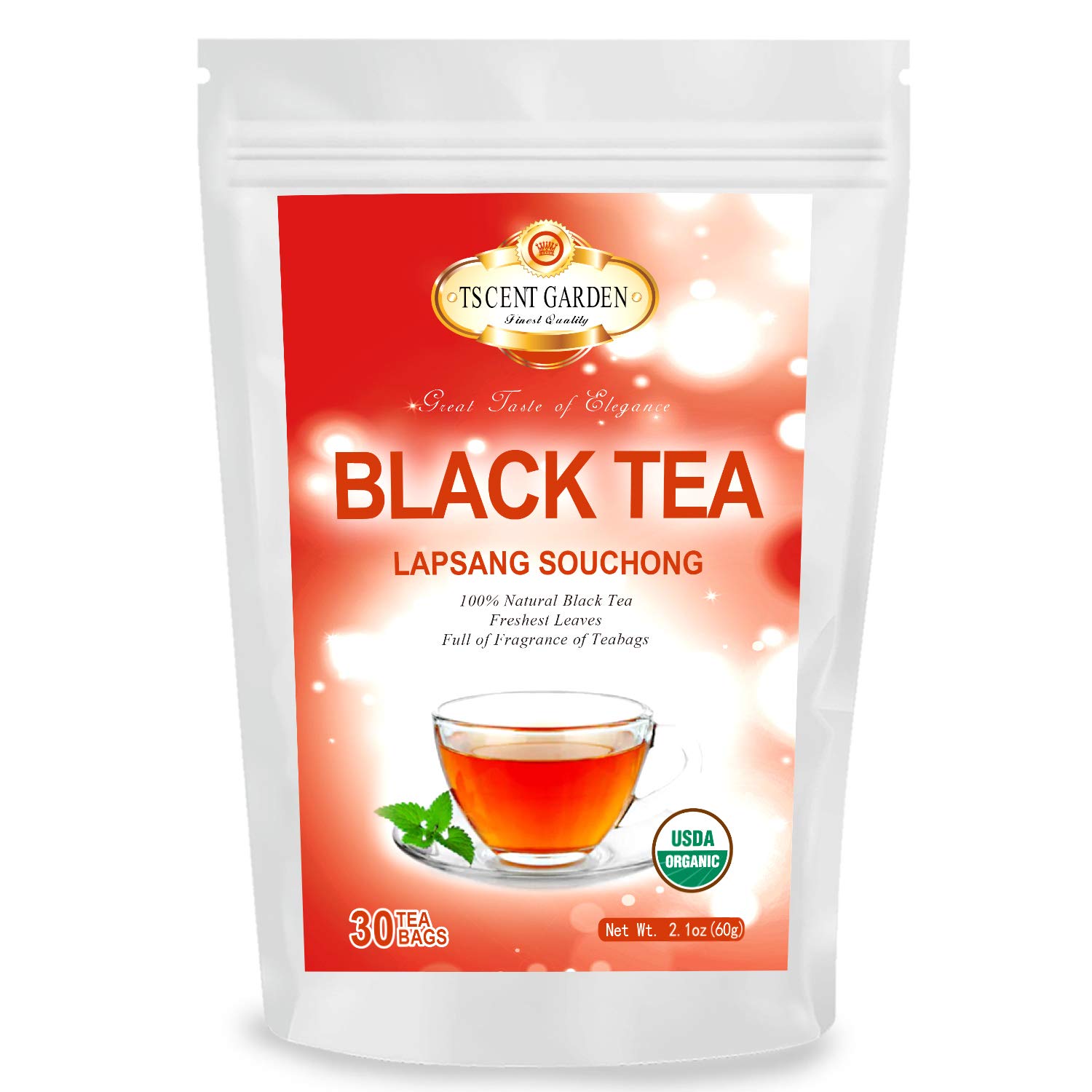 Organic Black Tea Bags, 100 Nature, 30 Teabags Grocery