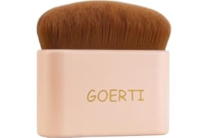 GOERTI Professional Body Makeup Brush, Self Tanner Brush, Kabuki Brush for Self Tanner, Vegan Large Kabuki Face Body Blend Bronzer Shimmer Glow Self Tanning Foundation Brush for Flawless Leg Makeup
