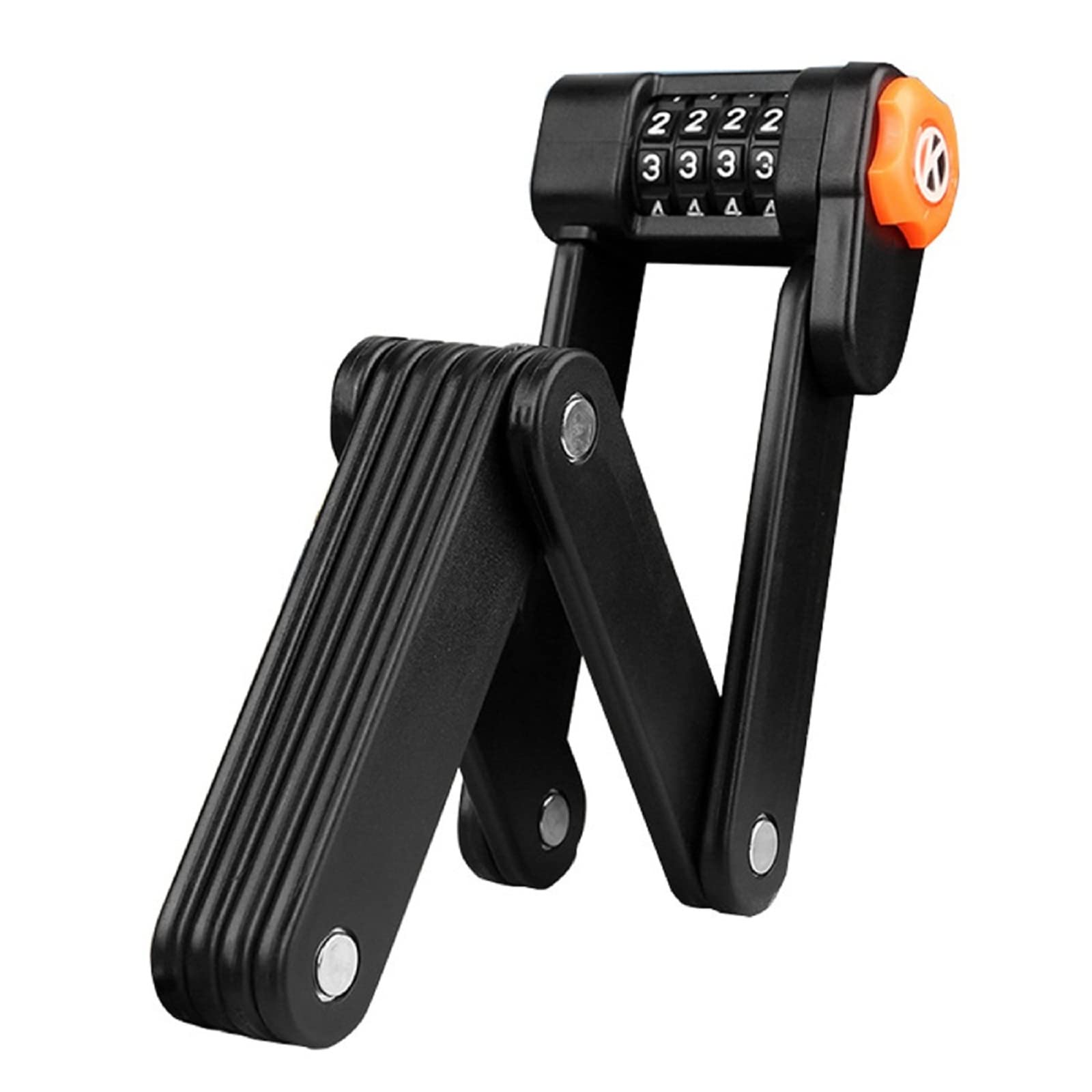 gohantee Folding Bike Lock Combination Password Bike Chain Lock Bicycle Foldable Anti-Theft Strong Security Password