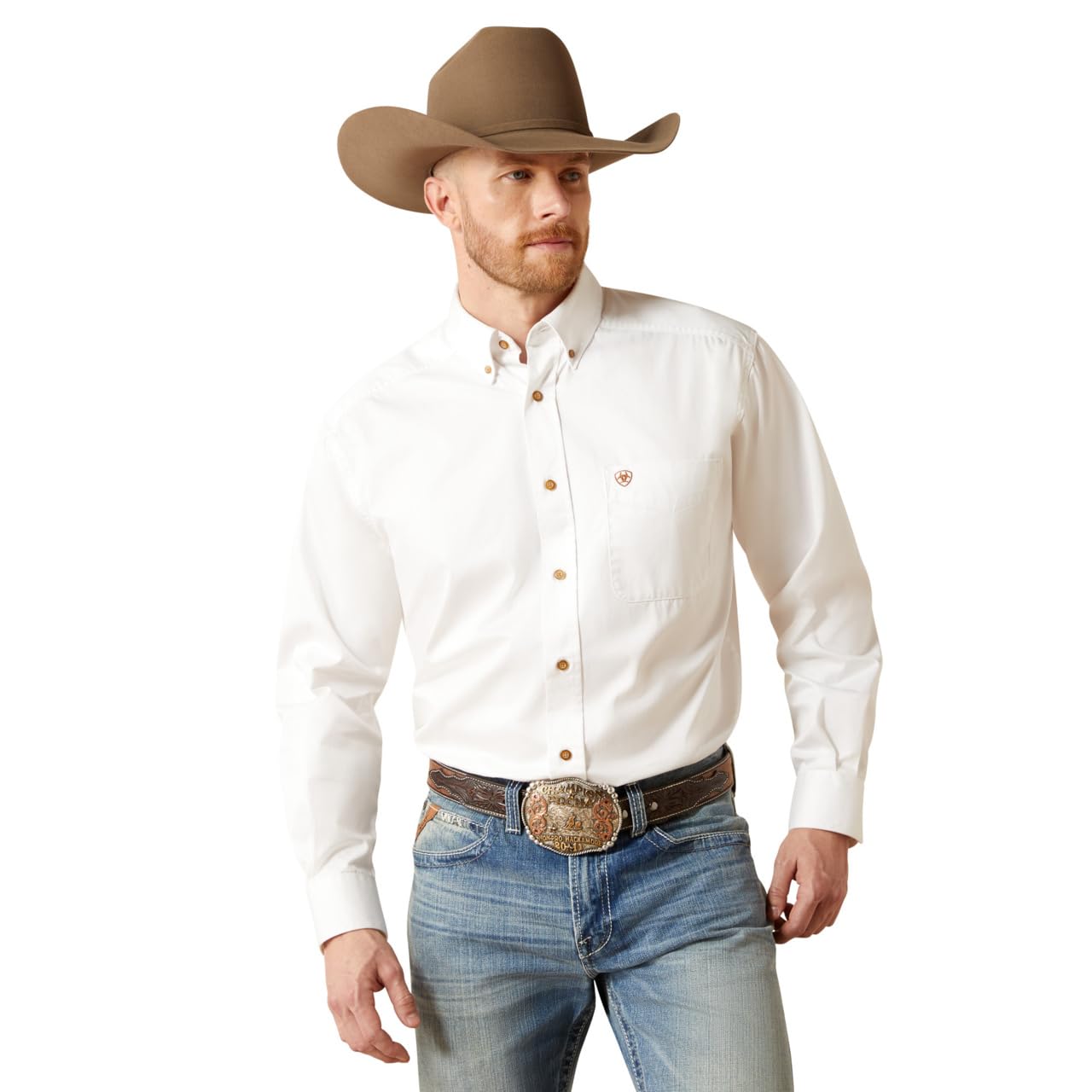 Photo 1 of (small, minor usage) Ariat Solid Twill Classic Fit Shirt - Men's Long Sleeve Western Button-Down