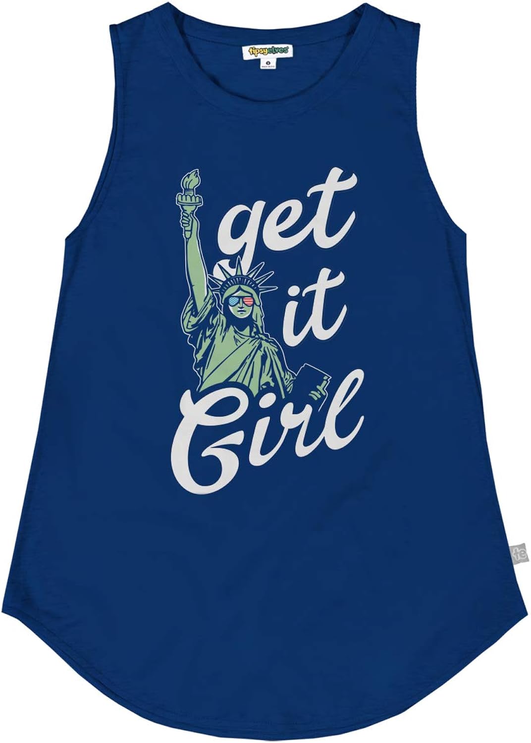 Tipsy Elves Women's Fun and Bright Patriotic Summer Tank Tops: Clothing