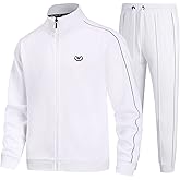 BASICDOT Men's Tracksuits Set Long Sleeve Causal Full Zip Running Sports Sweatsuit for Men 2 Piece Outfits