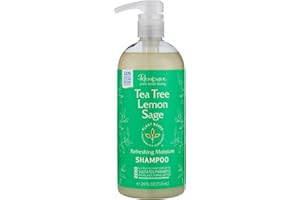 Renpure Plant Based Tea Tree and Rosemary Refresh and Rebalance Shampoo - Soothes Dry Scalp - Delivers Moisture and Shine - Rids Hair of Grime - Dye Free - Recyclable, Pump Bottle Design - 24 fl oz