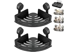 Triangle Suction Cup Shower Caddy, Corner Shower Caddy with Suction Cups,Wall Mounted Organizer Shelves Storage Rack with Tow