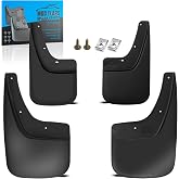 KEYOOG Front &amp; Rear Mud Flaps Splash Guards Fit for 2014-2019 G-MC Sierra 1500/ Limited/ 2500 HD/ 3500 HD (Only Fit Single Rear Wheel), 4-Pc Set Easy to Clean and Install,Mud Guards Splash Guard Black