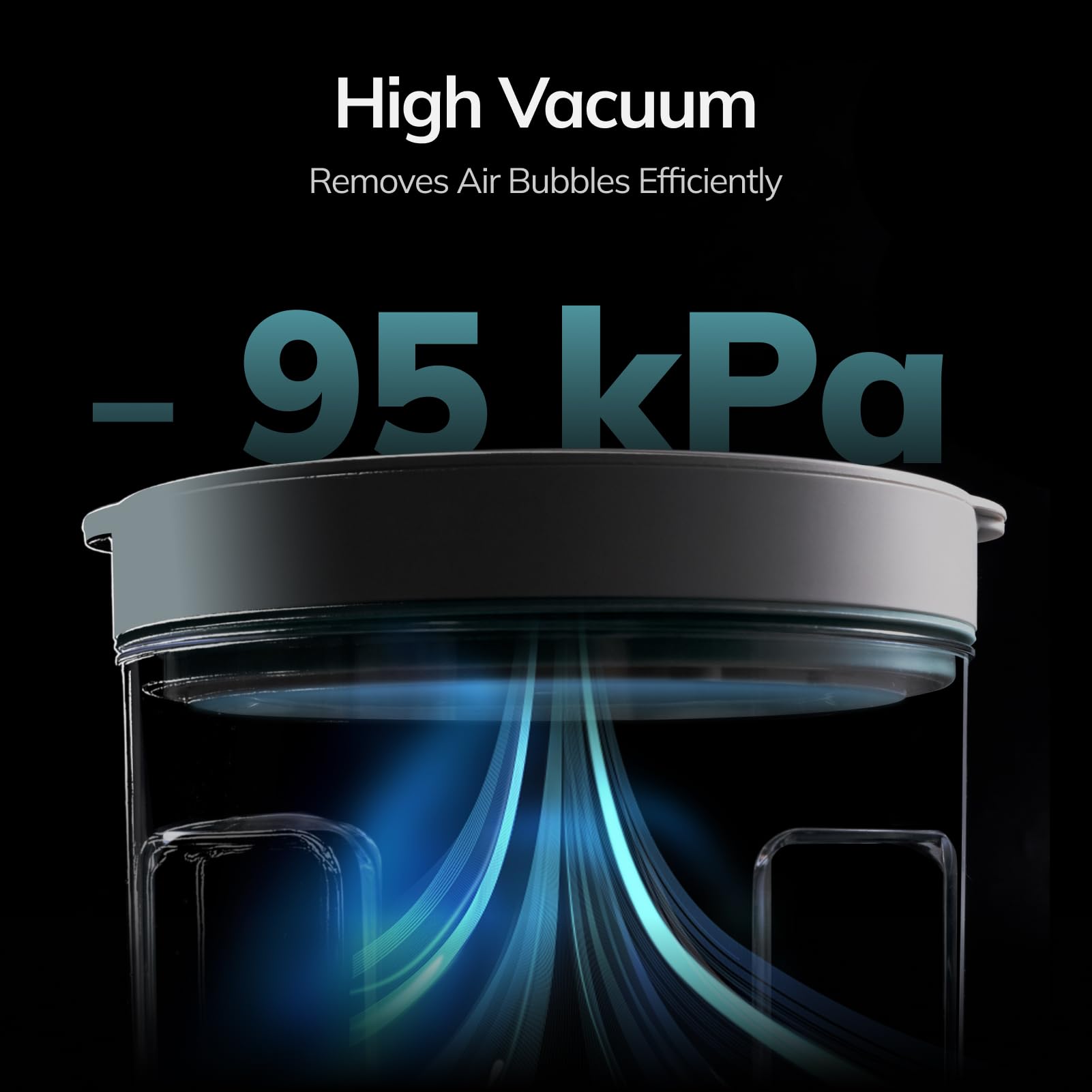 Winartton Resin Bubble Remover - Efficient 99% Bubble Removal, 95 kPa High Vacuum, Large Capacity Epoxy Resin Airless Machine for Epoxy Resin Casting, Resin Art Crafts, Smart 10-Minute Power Off