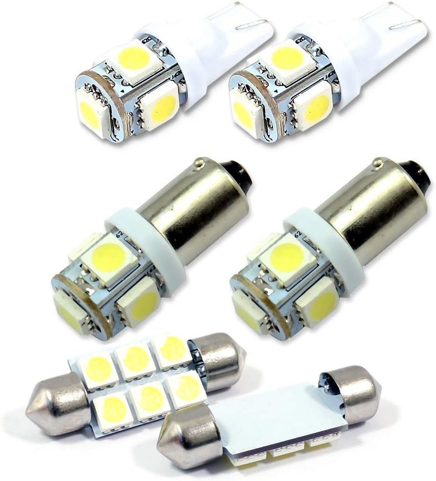 White LED Interior Lights Kit Compatible with Lamborghini Gallardo 2004-2008 Dome Map Door License Plate Side Light