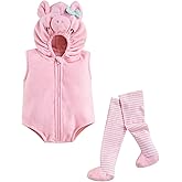 Madjtlqy Halloween Costumes Toddler Baby Boy Girl Flamingo Animal Hooded Sleeveless Romper Jumpsuit Legging Duck Outfits