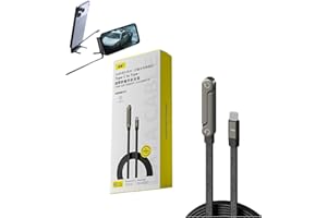 Invisible Holder Charger Cable with Stand, 2 in 1 Multi Nylon Braided Charging Cable, 240w Super Fast Charging with Folding P