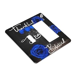 Spshian Light Switch Cover Blue Rose Thankful