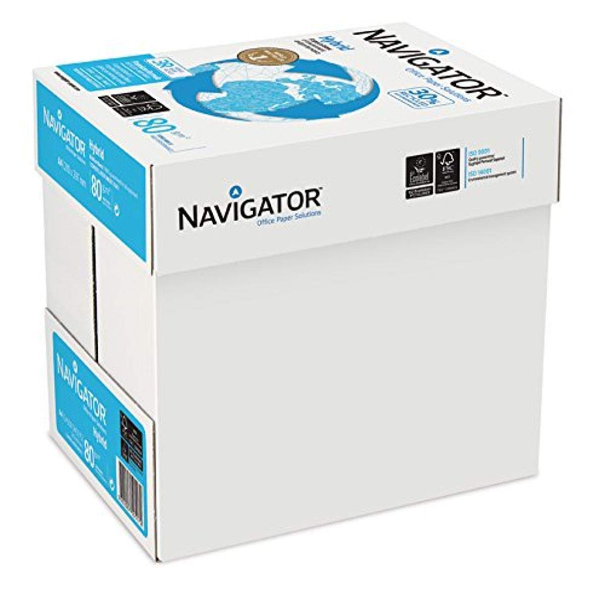 NAVIGATOR Hybrid 2500 Sheets of 500 Sheets of Multi-Function Paper 80gsm A4 30% Recycled White