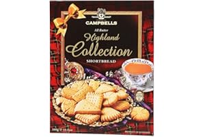 Campbells Shortbread All Butter Highland Collection Assorted Cookies | Scottish Assortment Cookies Box | Buttery Scotland Biscuits | British Gift for Any Occasion | 10.58 Oz/300 g