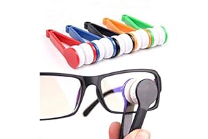 THE FLASH STORE 12 pcs Mini Sun Glasses Eyeglass Microfiber Spectacles Cleaner Brush Cleaning Tool（Random Color）