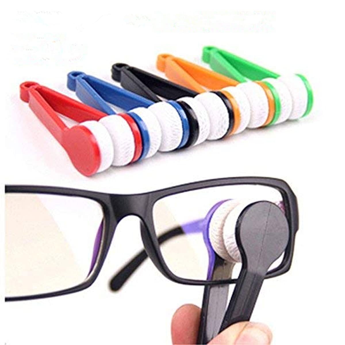Photo 1 of 12 pcs Mini Sun Glasses Eyeglass Microfiber Spectacles Cleaner Brush Cleaning Tool?Random Color?