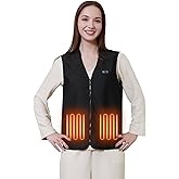 Warmrest Heated Vest Women Portable Electric Vest with Power Bank, Smart Controller with Light-out Design Heated Jackets