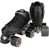 Riedell R3 Indoor Quad Roller Skates for Men and Women | Ultra-Durable, Sonar Cayman Wheels, Nylon Plate, Precision Fit, Roller Skates, ABEC-5 Bearings, Velcro Cinch Strap