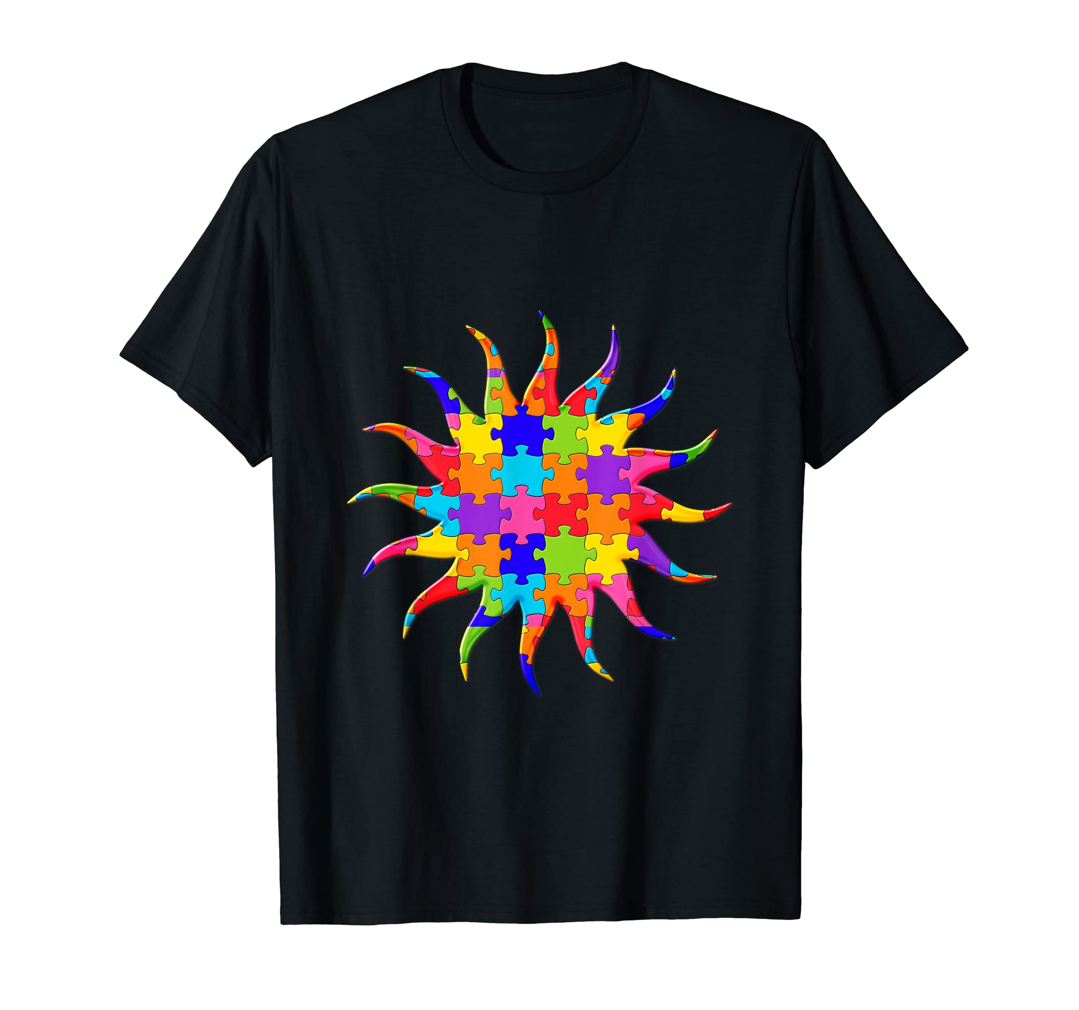 Sun System Jigsaw Puzzle Autism T-Shirt