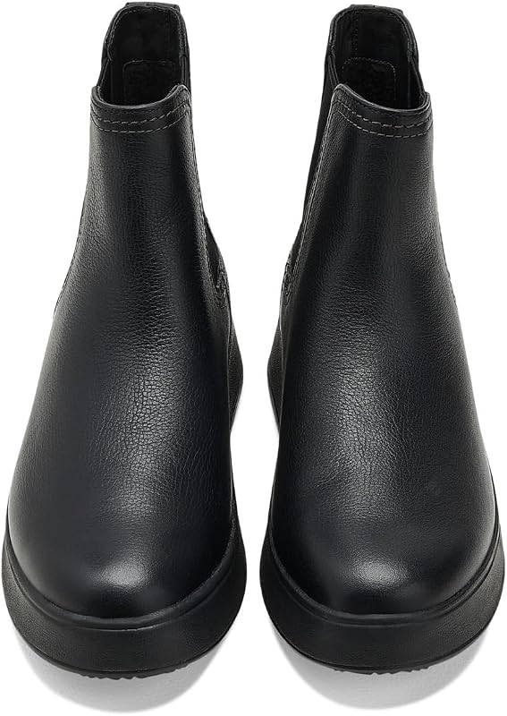 Stivaletti Chelsea da donna in pelle martellata con cuciture F-Mode, Nero, 36 EU — foto 2 di 7