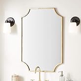Signature Hardware 442683 Ulric 24" x 35" Iron Framed Bathroom Mirror - Gold Leaf