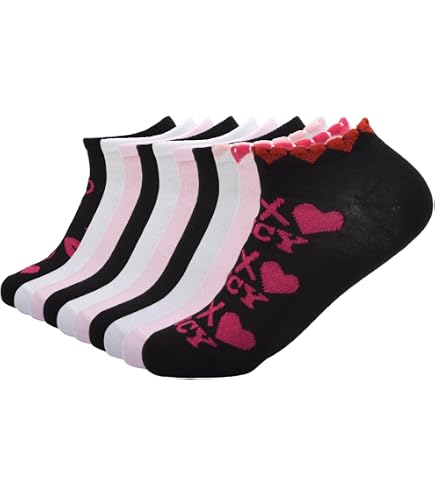 Amazon.com: 8 Pack Juicy Love Quarter Socks : Clothing, Shoes