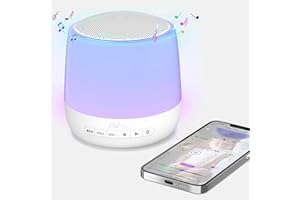 Baby Sound Machine, HEYVALUE White Noise Machine for Baby Sleeping, Night Light |Toddler Sleep Trainer | 34 Soothing Sound | App Remote Control, Personal Sleep Routine (Wi-Fi)