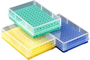 LICHEN COTTAGE PCR Tube Rack - 96 Wells for 0.1ml 0.2ml PCR Tube，PCR Plate Strips(Blue)