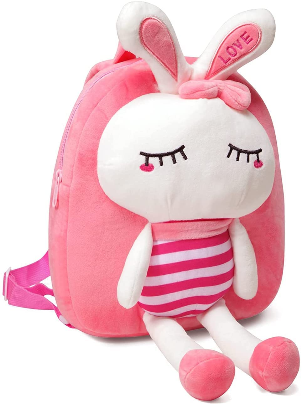 VASCHY Children's Backpack, Small Cute Plush Backpack for Boys and Girls, Unique Patent Lightweight Kindergarten School Bag, B-Rabbit, Taille unique, Cartoon — image 1