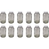 Preval Glass Jars, 12 Pack - Replacement Paint, Stain, Touch-Up Storage | Replacement Glass Jars for Preval Sprayers - Store Paint, Stain &amp; Finishes for Professional, DIY Projects &amp; Touch-Ups