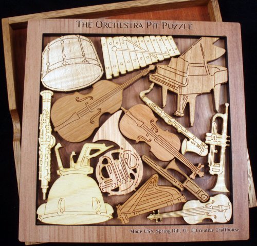 Orchestra Pit - Wood Brain Teaser Puzzle - Unique Hardwood USA Design