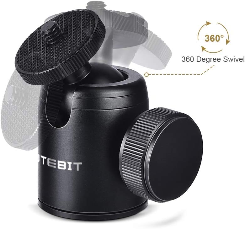 UTEBIT Camera Ball Head, 360° Swivel Tripod Ballhead Mount, 24mm Mini Aluminum Alloy Tripod Ball Head, Maximum Load 5kg/11lbs - Image 5