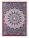 RAJRANG BRINGING RAJASTHAN TO YOU Twin Psychedelic Star Tapestry - Hippie Boho Home Decorative Wall Hanging Indian Mandala Tapestries Gypsy Picnic Camping Travel Throw - Maroon - 84 x 54 Inches