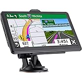 GPS Navigation for Car Canada, 7" Touch Screen, with US Canada Mexico 2026 Maps Free Lifetime Updates, GPS Navigation System 
