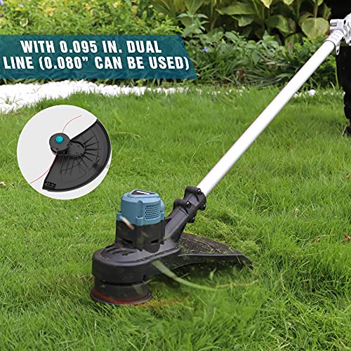 WESCO Cordless String Trimmer/Edger with Power Head 2.5 Ah Battery and