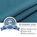 H.VERSAILTEX Linen Blackout Curtains 96 Inches Long for Bedroom/Living Room Thermal Insulated Grommet Curtains Primitive Textured Linen Burlap Effect Window Draperies 2 Panels - Heather Aegean Blue