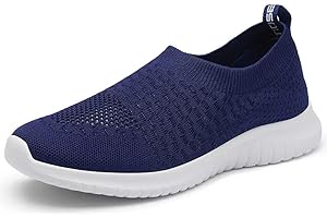 konhill Women's Slip On Sneakers Non Slip Walking Shoes Breathable Mesh Work Casual Lightweight Tennis Workout Shoes