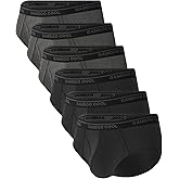 BAMBOO COOL Mens Breathable Soft Underwear Open-fly Classic Briefs, Tag-free