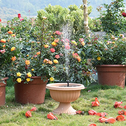 COSSCCI Solar Fountain Water Pump for Bird Bath, Submersible Solar Panel kit Pond Pumps for Small Pond Patio Garden Outdoor (1.4W) - Thumbnail 6