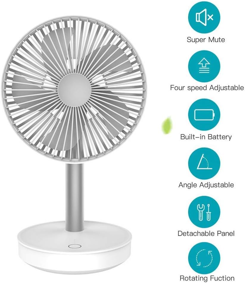 FDSAG Easy To Operate Personal Portable Desk Fan Strong Wind with USB