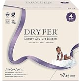 Baby Diaper, DRYPER Disposable Diaper Newborn Nappies Size 4 (10-15kg), 3D Leak Guards & Wetness Indicator, Ultra-Soft & Thin, Fast Water Absorption, 42 Nappies
